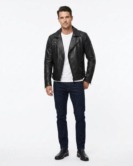Cloppenburg Mode - Soret | Asymmetrisch Gesteppt Lederjacke Herren