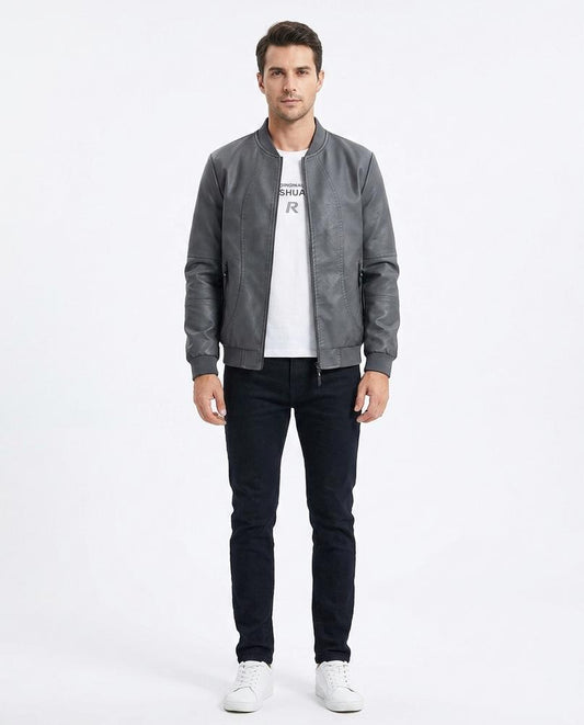 Cloppenburg Mode - Rihon | Taillierte Kunstleder Jacke Herren