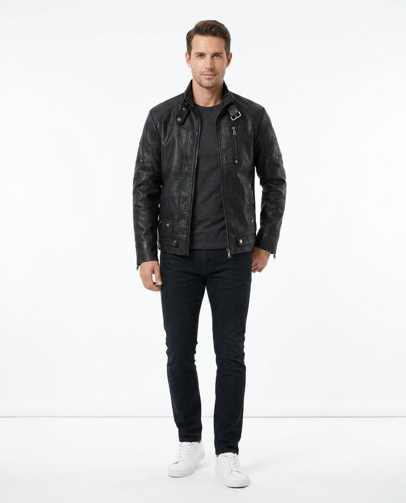 Cloppenburg Mode - Netel | Leder-Optik Detailreich Jacke Herren