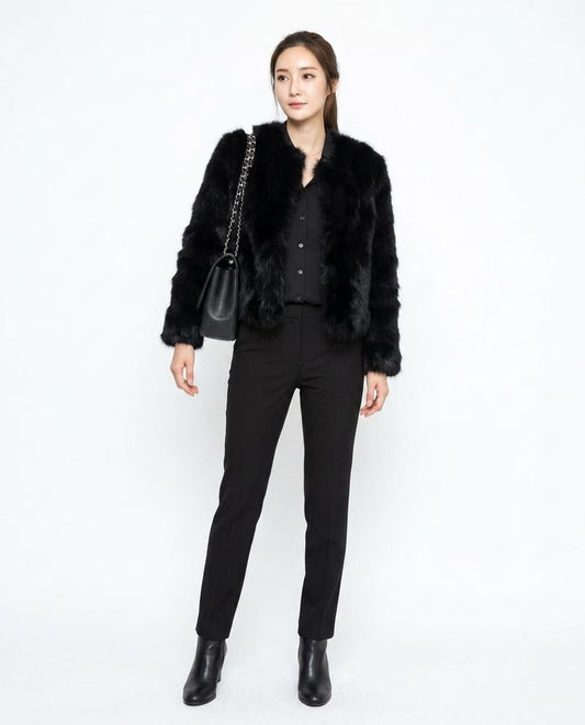 Cloppenburg Mode - Delod | Pelzbesetzte Verschlusslose Jacke Damen