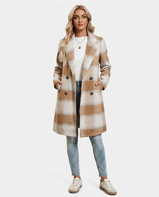 Cloppenburg Mode - Togis | Karierter Zweireihiger Mantel Damen