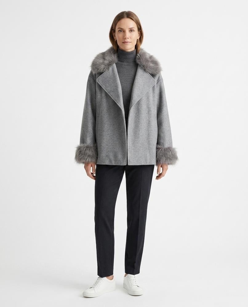 Cloppenburg Mode - Cuwus | Pelzbesetzter Gefütterter Mantel Damen