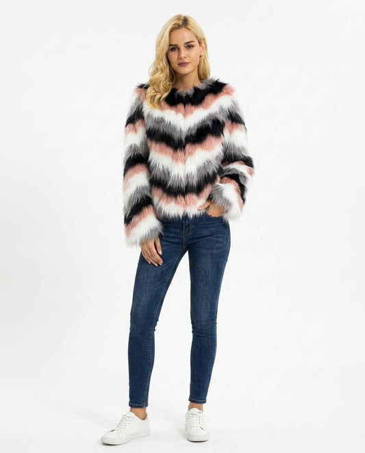 Cloppenburg Mode - Yuvel | Gestreifte Hochflorige Jacke Damen
