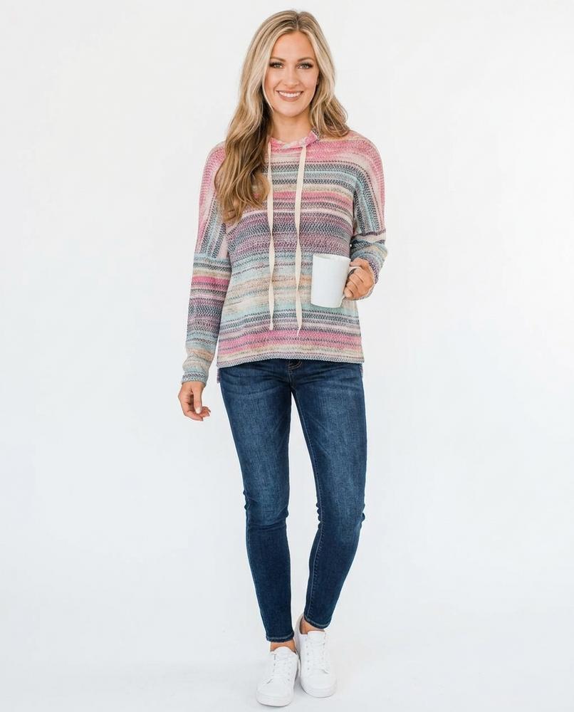 Cloppenburg Mode - Zohos | Mehrfarbiger Gestrickter Hoodie Damen