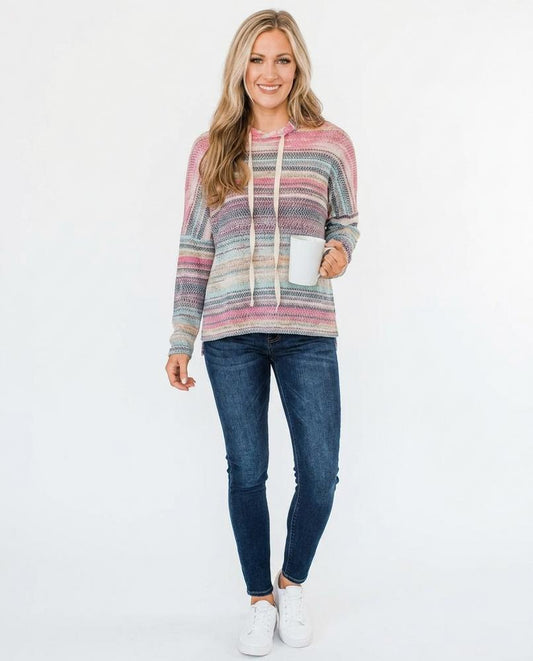 Cloppenburg Mode - Zohos | Mehrfarbiger Gestrickter Hoodie Damen