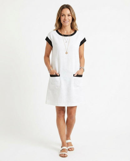 Cloppenburg Mode - Vomet | Kurzärmliges Zweifarbiges Kleid Damen