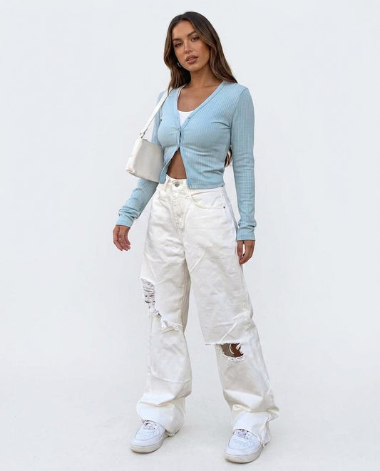Cloppenburg Mode - Zonid | Zerrissene Weite Hose Damen