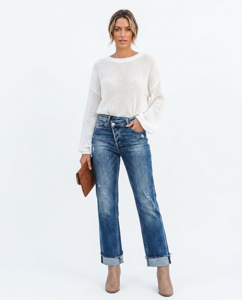 Cloppenburg Mode - Sosit | Asymmetrische Gekrempelte Hose Damen