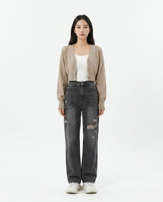 Cloppenburg Mode - Yihes | Weite Zerrissene Hose Damen