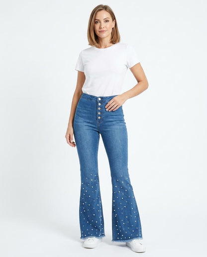 Cloppenburg Mode - Yeviv | Ausgestellt Perlenbesetzt Hose Damen