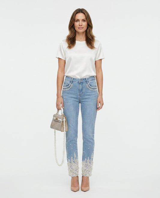 Cloppenburg Mode - Cetot | Perlenbesetzte Applizierte Hose Damen