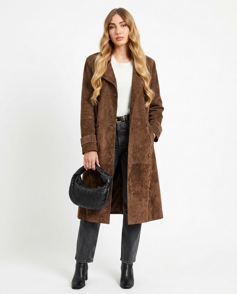 Cloppenburg Mode - Diwos | Langer Wildlederner Mantel Damen